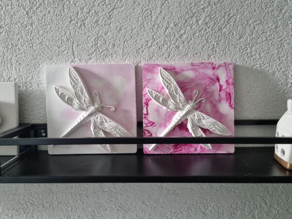 Decoratie tegel Dragon Fly light pink - Afbeelding 2