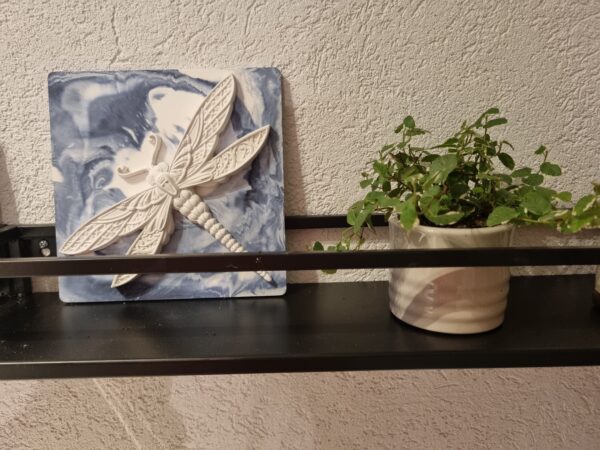 Decoratie tegel Dragon Fly Blue